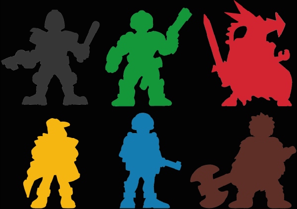 Meeple silhouettes